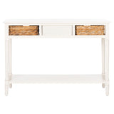 SAFAVIEH Evalena Distressed Black Console Storage Table - 44.5" x 13.4" x 31.5" - 45Wx13Dx32H