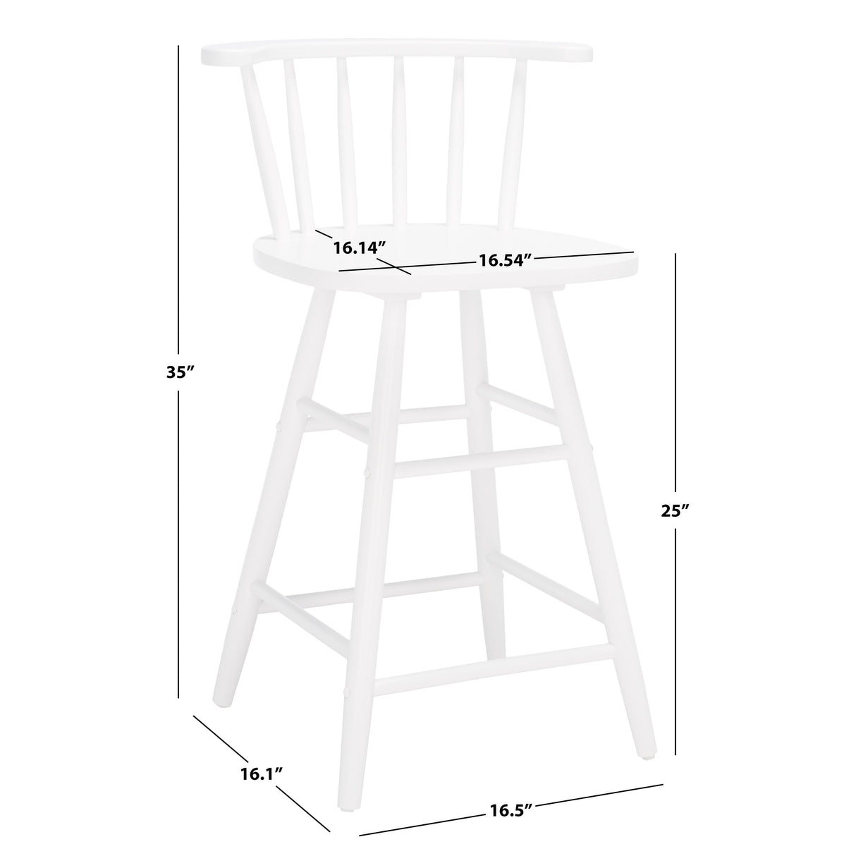 SAFAVIEH Eveline 25-inch Counter Stool - 21 In. W x 17 In. D x 34 In. H - 21Wx17Dx34H