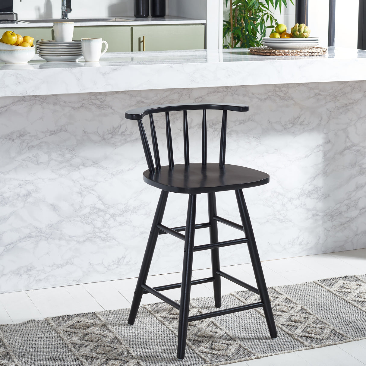 SAFAVIEH Eveline 25-inch Counter Stool - 21 In. W x 17 In. D x 34 In. H - 21Wx17Dx34H