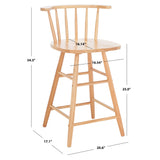 SAFAVIEH Eveline 25-inch Counter Stool - 21 In. W x 17 In. D x 34 In. H - 21Wx17Dx34H