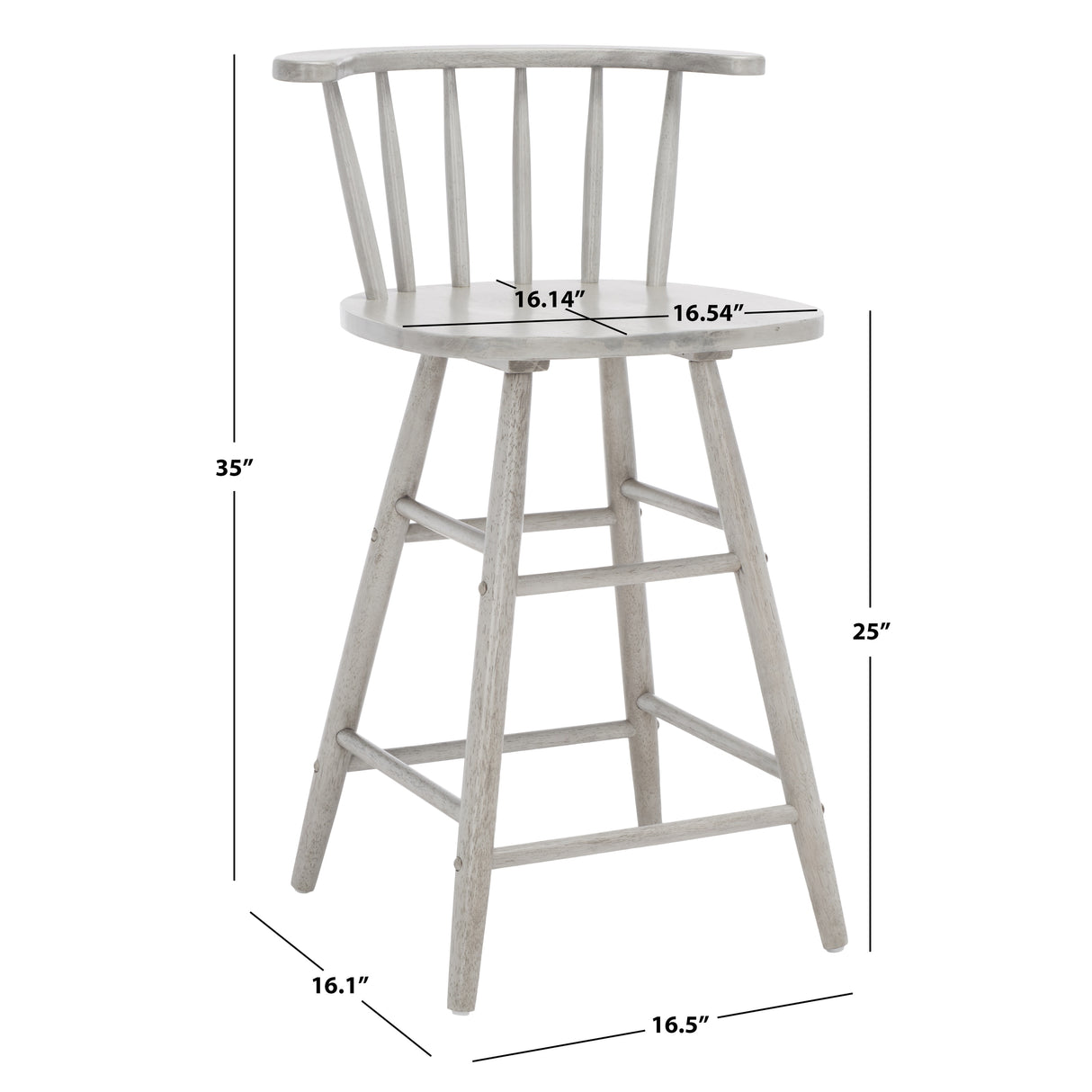 SAFAVIEH Eveline 25-inch Counter Stool - 21 In. W x 17 In. D x 34 In. H - 21Wx17Dx34H