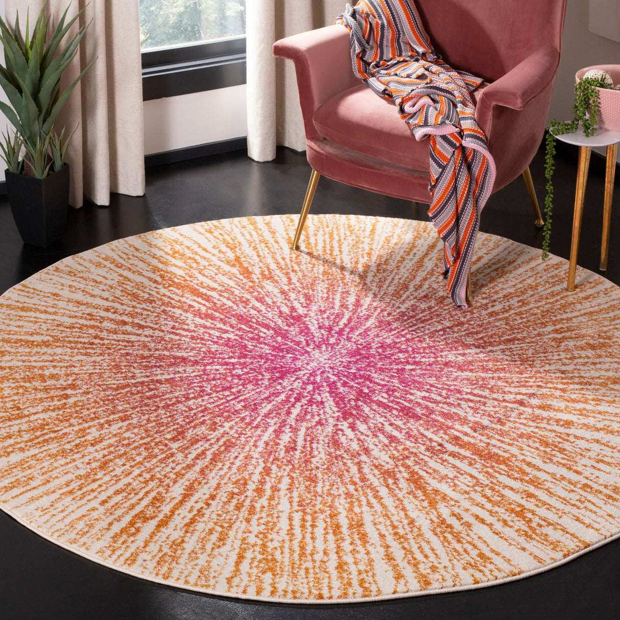 SAFAVIEH Evoke Coralee Abstract Boho Burst Rug