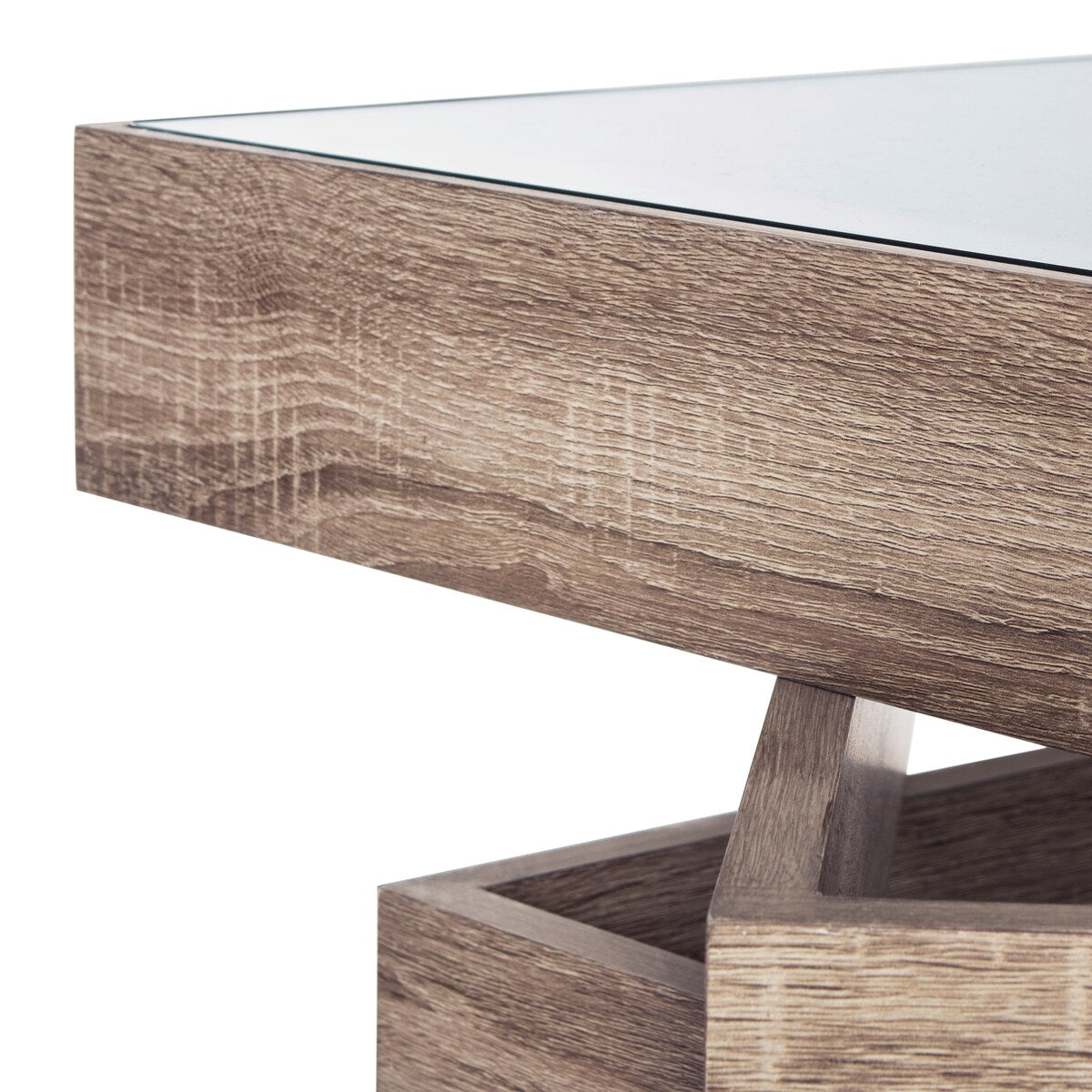 SAFAVIEH Evon Modern Geometric Stacked Wood Coffee Table - 33.5" x 33.5" x 15.8" - 34Wx34Dx16H