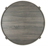 SAFAVIEH Evonne Rustic Dark Grey Round Coffee Table - 33" x 33" x 15" - 33Wx33Dx15H