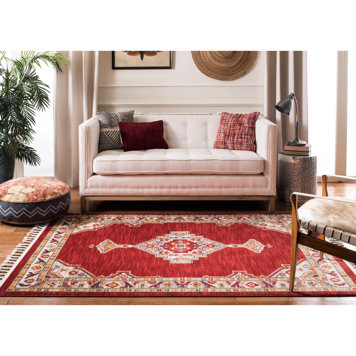 SAFAVIEH Farmhouse Rozana Boho Tribal Polyester Rug