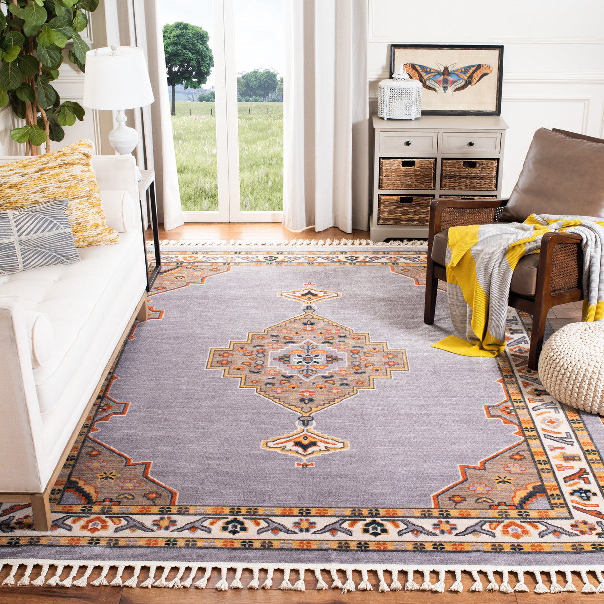 SAFAVIEH Farmhouse Rozana Boho Tribal Polyester Rug