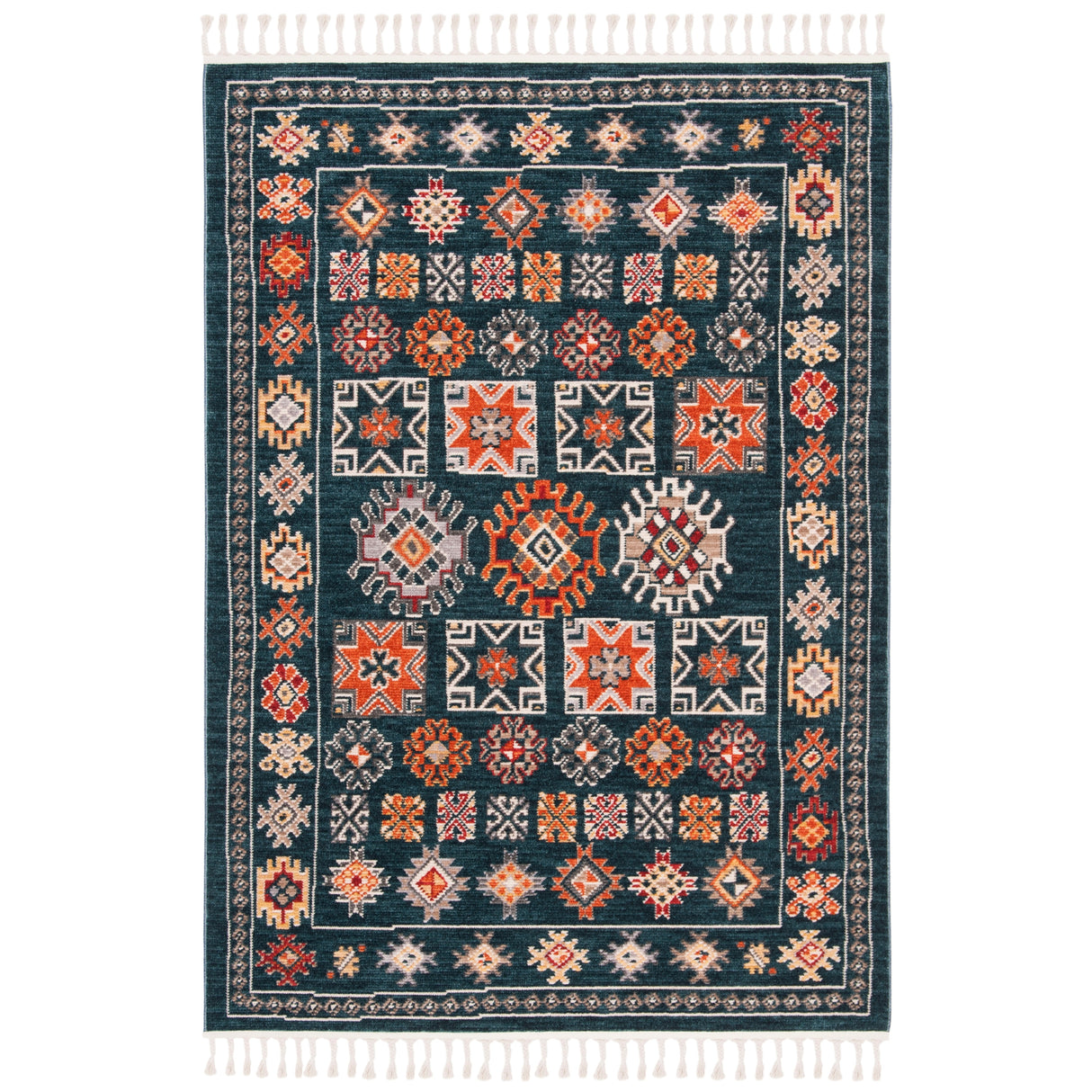 SAFAVIEH Farmhouse Sylke Boho Tribal Polyester Rug