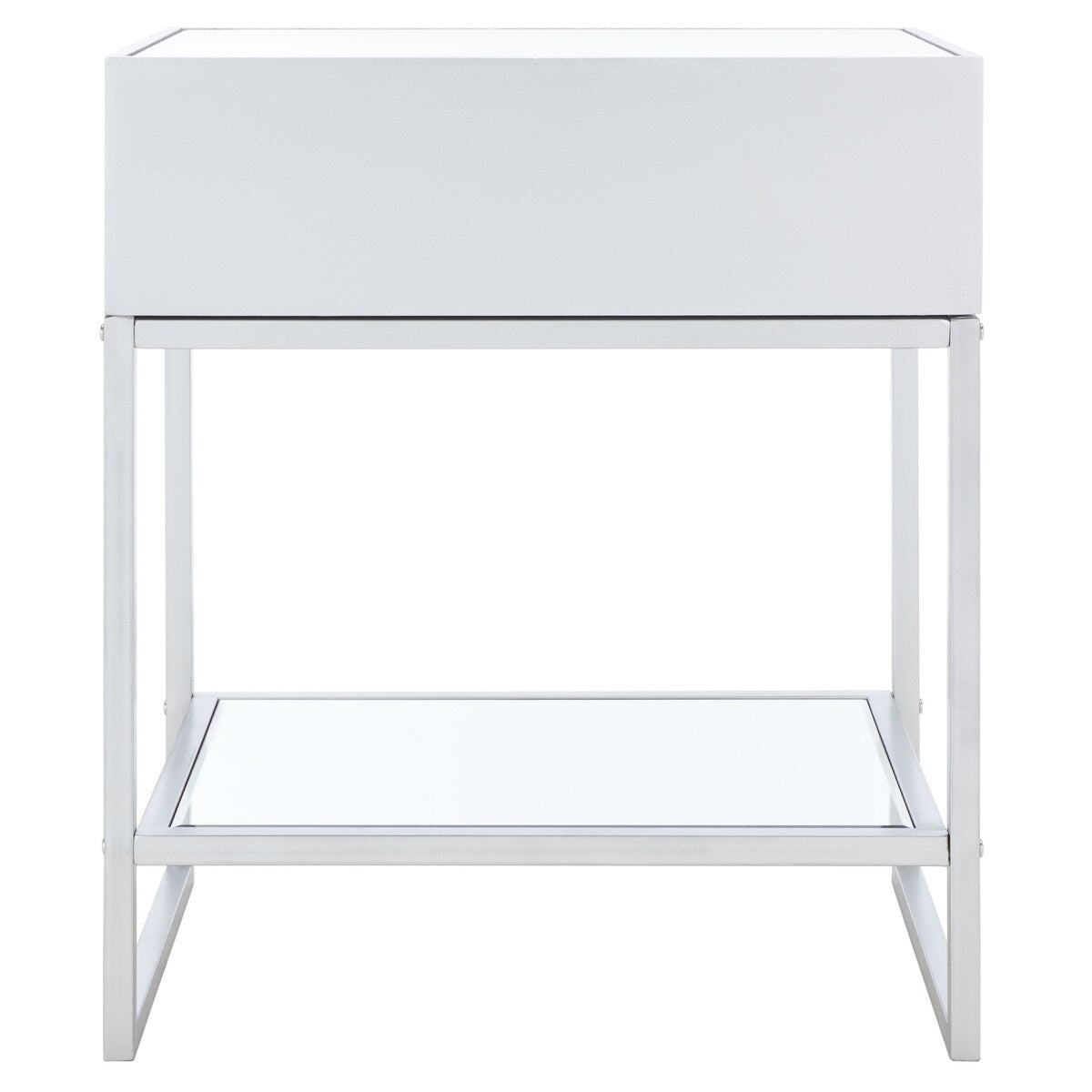 SAFAVIEH Fedra 1 Drawer Mirrored Accent Table - 23" W x 16" D x 26" H - 23Wx16Dx26H