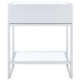 SAFAVIEH Fedra 1 Drawer Mirrored Accent Table - 23" W x 16" D x 26" H - 23Wx16Dx26H