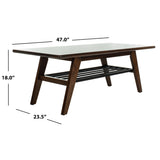 SAFAVIEH Felicie 2-Tier Coffee Table - 47" W x 23.5" D x 18" H - 47Wx24Dx18H