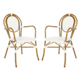 SAFAVIEH Felicity French Bistro Stacking Arm Chair (Set of 2) - 20W x 35D x 24H