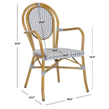 SAFAVIEH Felicity French Bistro Stacking Arm Chair (Set of 2) - 20W x 35D x 24H