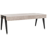 SAFAVIEH Ferne Light Grey/ Black Coffee Table - 46.4" x 23.6" x 16.5" - 46Wx24Dx17H