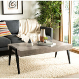 SAFAVIEH Ferne Light Grey/ Black Coffee Table - 46.4" x 23.6" x 16.5" - 46Wx24Dx17H