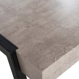 SAFAVIEH Ferne Light Grey/ Black Coffee Table - 46.4" x 23.6" x 16.5" - 46Wx24Dx17H