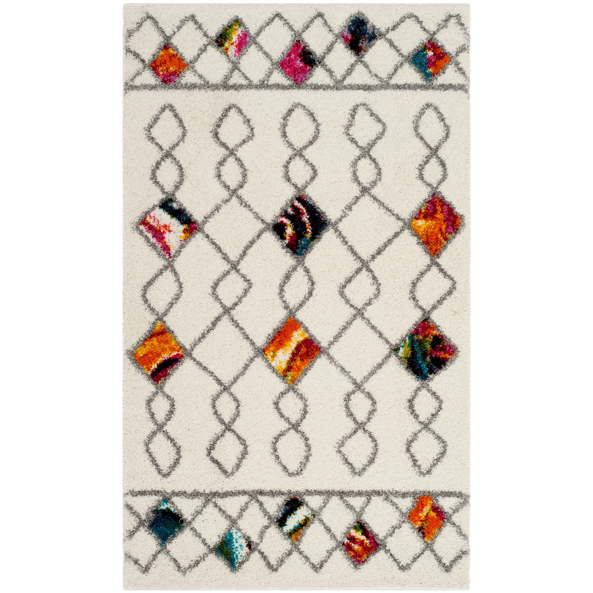 SAFAVIEH Fiesta Shag Soniea Abstract Rug