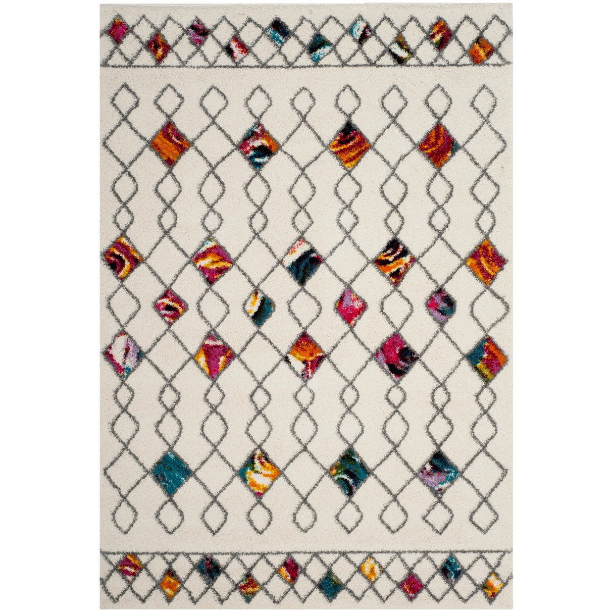 SAFAVIEH Fiesta Shag Soniea Abstract Rug