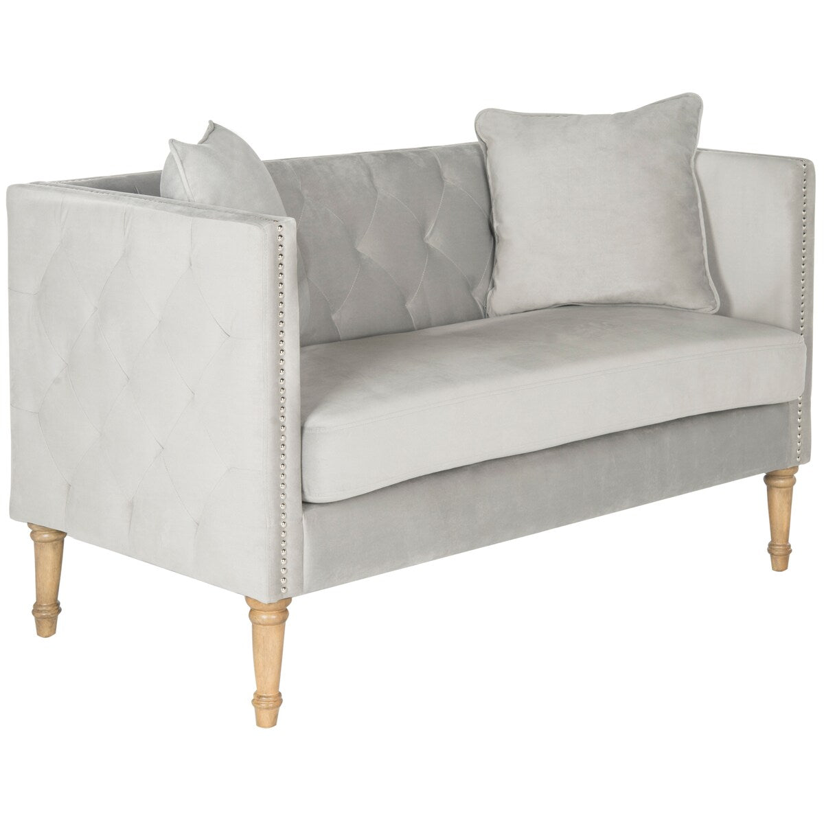 SAFAVIEH Firmine Tufted Settee - 53" x 28.8" x 31.5" - 53Wx29Dx32H