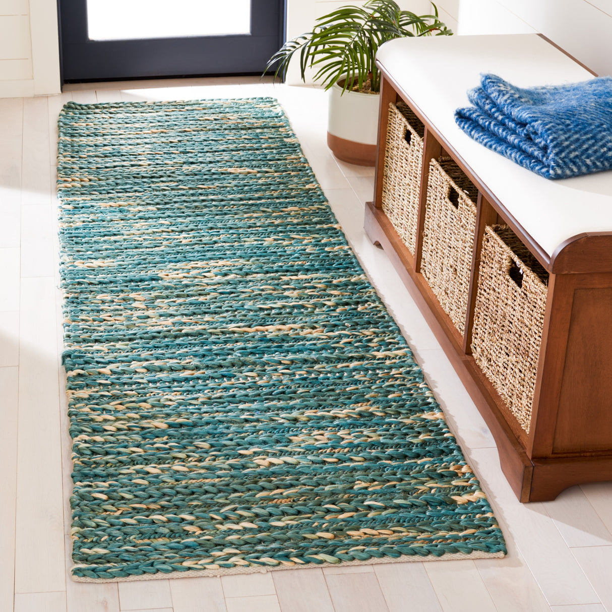 SAFAVIEH Flatweave Natural Fiber Mitruta Geometric Jute Rug