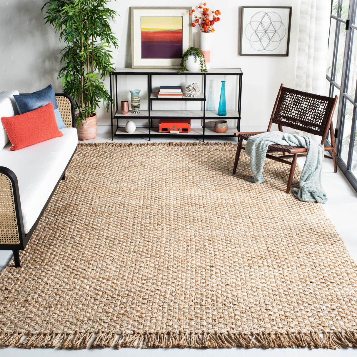 SAFAVIEH Flatweave Natural Fiber Orminda Casual Solid Jute Rug