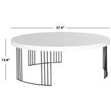 SAFAVIEH Fleurine Mid-Century Modern White Lacquer Coffee Table - 37.4" x 37.4" x 13.8" - 37Wx37Dx14H