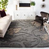 SAFAVIEH Florida Shag Ariette Floral Scroll 1.2-inch Thick Rug