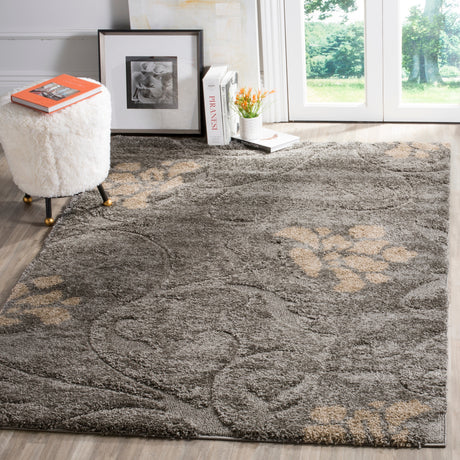 SAFAVIEH Florida Shag Ariette Floral Scroll 1.2-inch Thick Rug