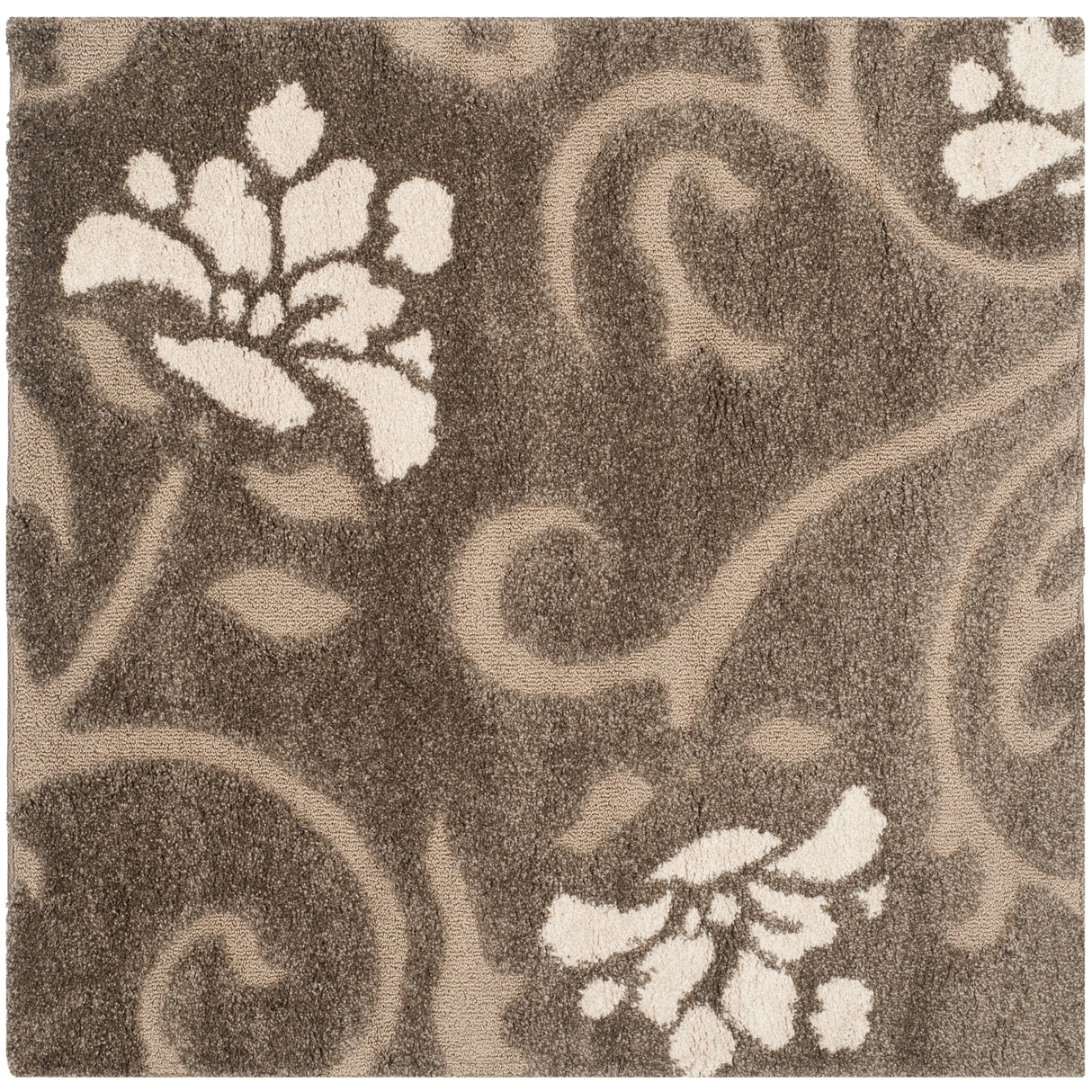 SAFAVIEH Florida Shag Ariette Floral Scroll 1.2-inch Thick Rug