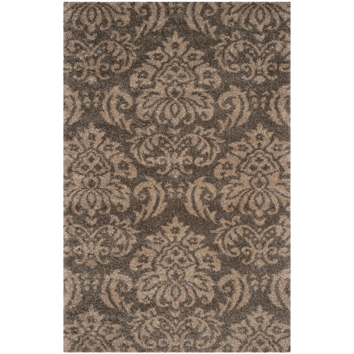 SAFAVIEH Florida Shag Aurkene Floral Damask 1.2-inch Thick Rug