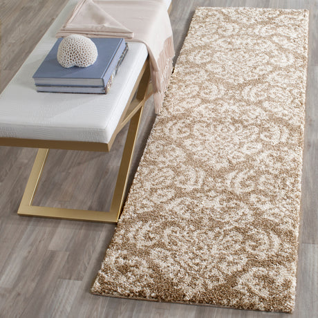 SAFAVIEH Florida Shag Aurkene Floral Damask 1.2-inch Thick Rug