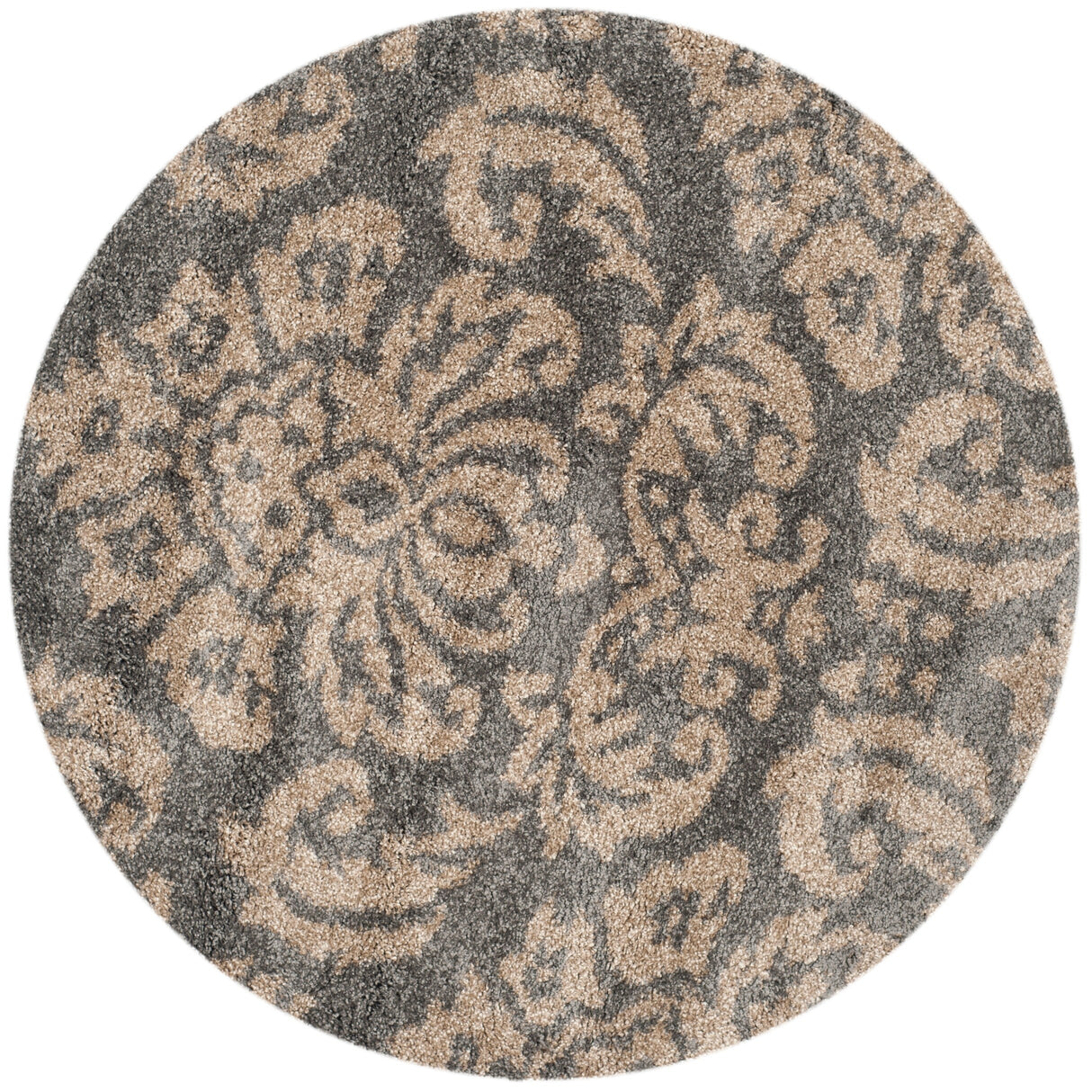 SAFAVIEH Florida Shag Aurkene Floral Damask 1.2-inch Thick Rug