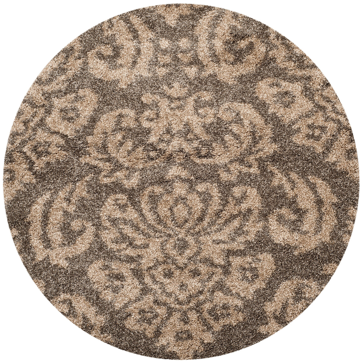 SAFAVIEH Florida Shag Aurkene Floral Damask 1.2-inch Thick Rug