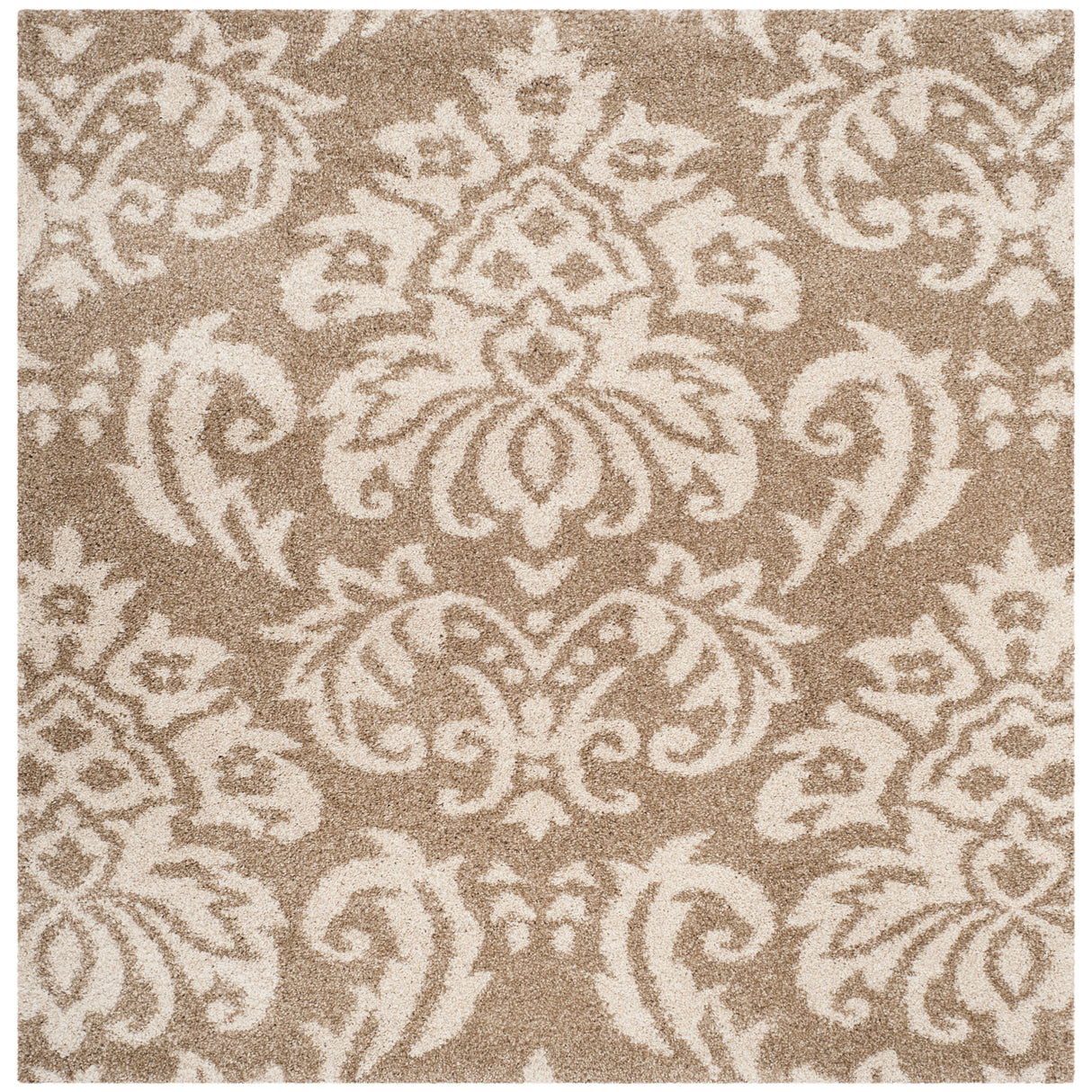 SAFAVIEH Florida Shag Aurkene Floral Damask 1.2-inch Thick Rug