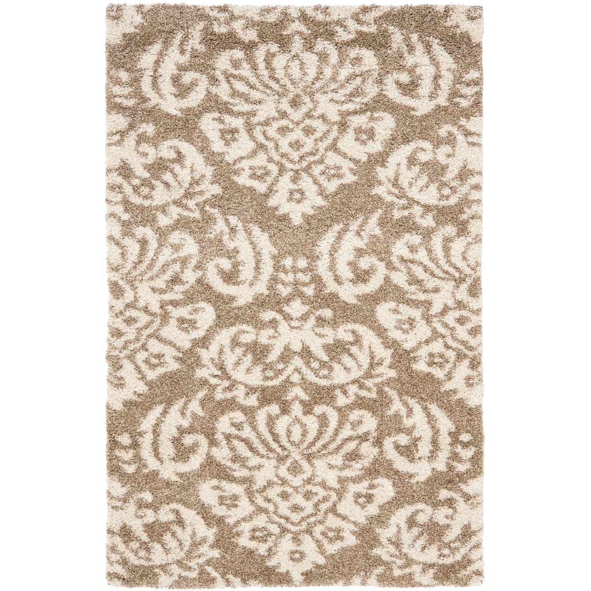 SAFAVIEH Florida Shag Aurkene Floral Damask 1.2-inch Thick Rug