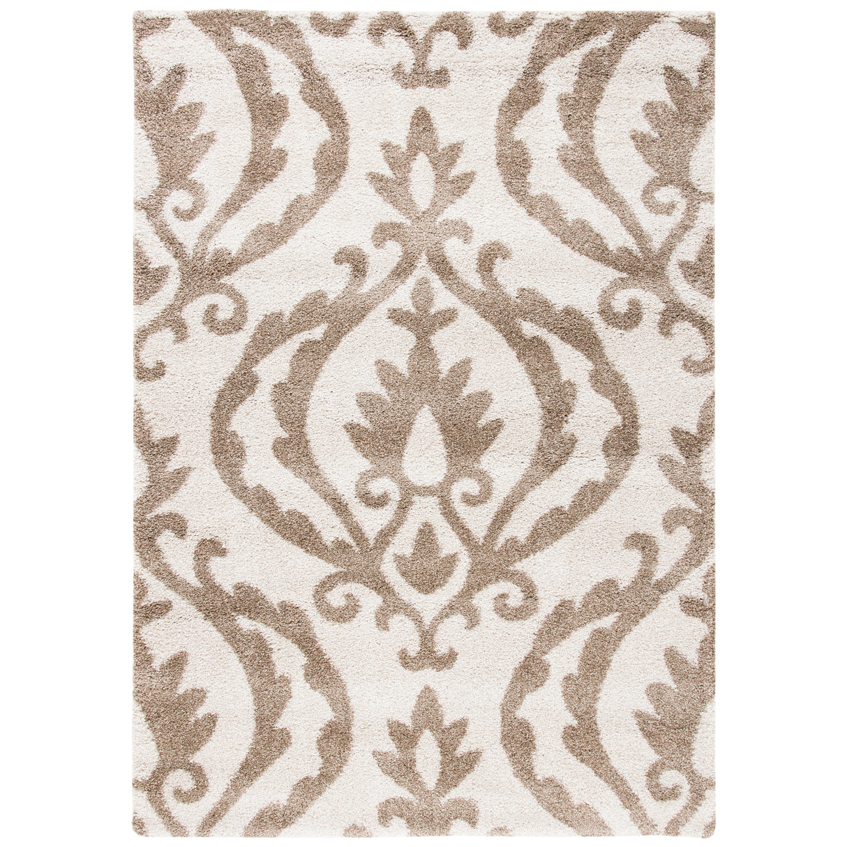 SAFAVIEH Florida Shag Narin Damask 1.2-inch Thick Rug