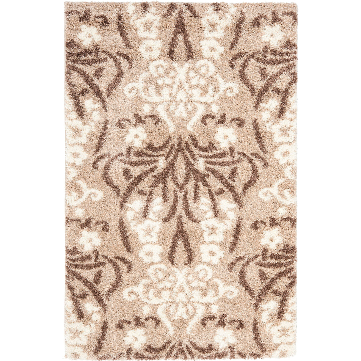 SAFAVIEH Florida Shag Niloufar Damask 1.2-inch Thick Rug