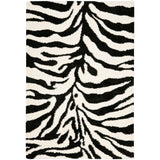 SAFAVIEH Florida Shag Vitchka Zebra Animal Print 1.2-inch Thick