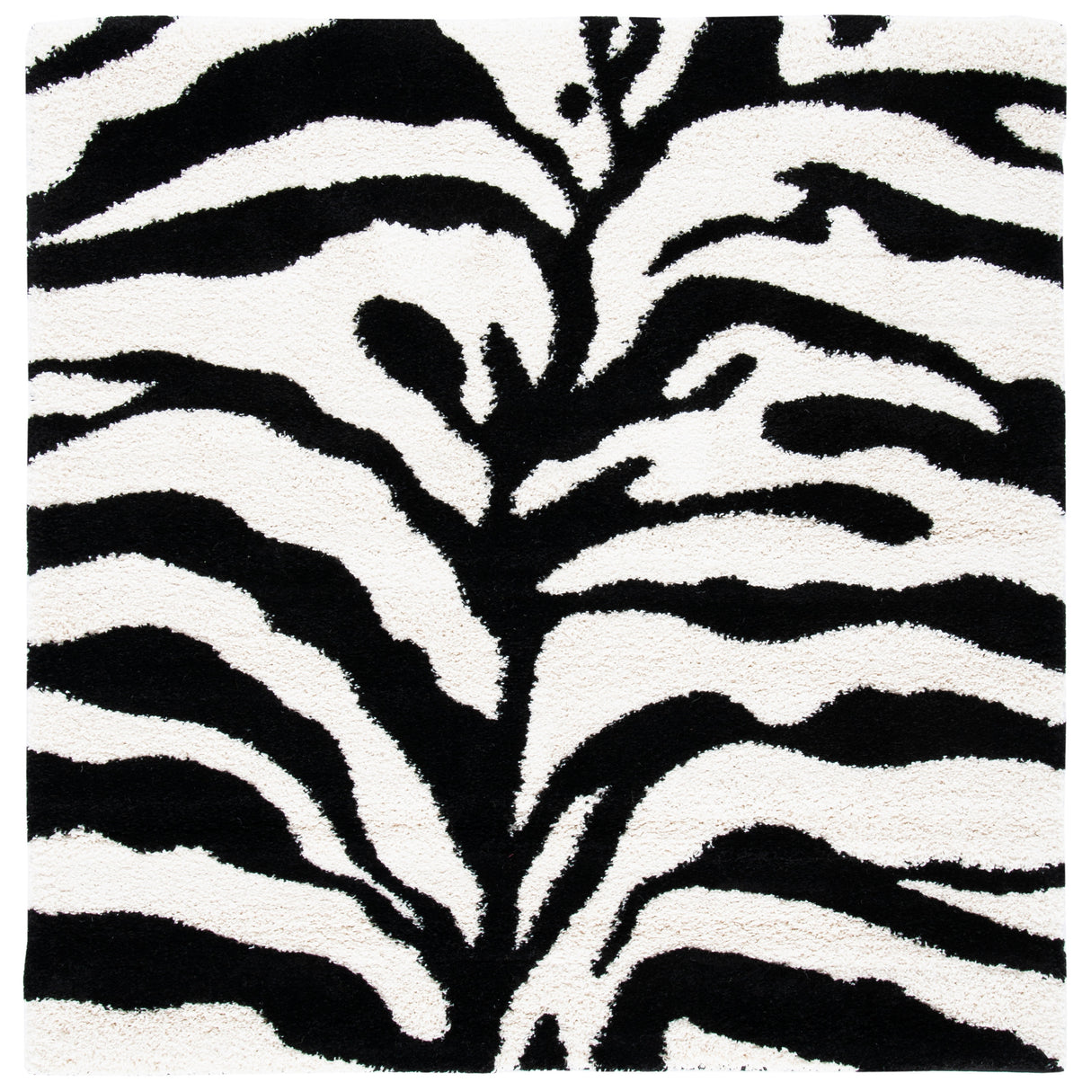 SAFAVIEH Florida Shag Vitchka Zebra Animal Print 1.2-inch Thick