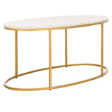 SAFAVIEH Florine Marble Coffee Table (Fully Assembled) - 39 In. W x 21 In. D x 18.3 In. H - 39Wx21Dx18H