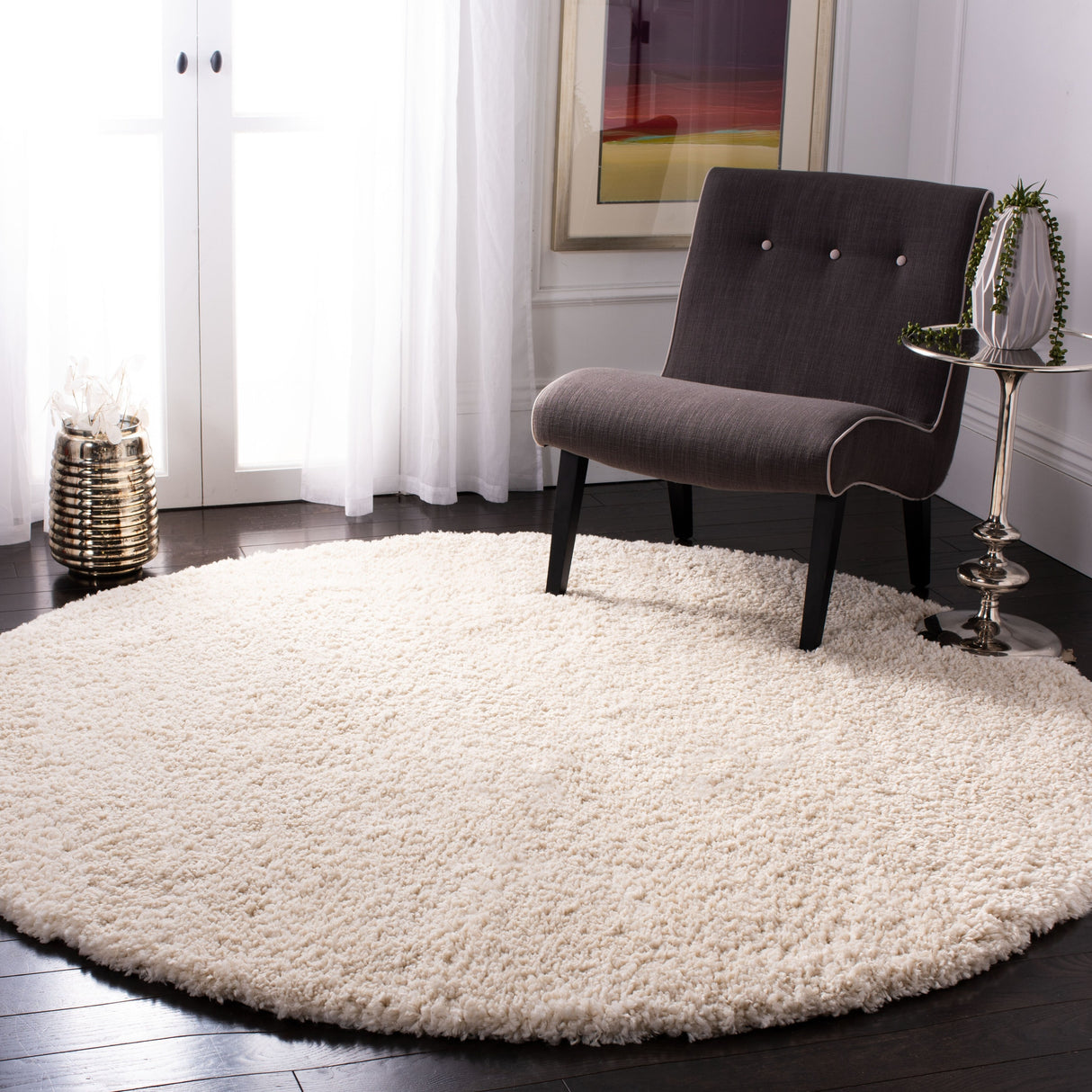 SAFAVIEH Fontana Shag Dagi Solid 2-inch Thick Rug