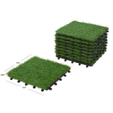 SAFAVIEH Foolke Grass Floor Tile - 12 In. W x 12 In. D x 0.5 In. H (10 Pack) - 12 In. W x 12 In. D x 0.5 In. H - 12Wx12Dx1H