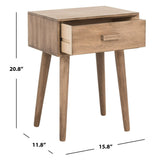 SAFAVIEH Fraida 1-Drawer Side Table - 15.8" x 11.8" x 20.8" - 16Wx12Dx21H