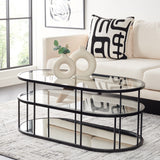 SAFAVIEH Frederica 3 Shelf Coffee Table - 42" L x 21" D x 17" H - 42Wx21Dx17H