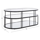 SAFAVIEH Frederica 3 Shelf Coffee Table - 42" L x 21" D x 17" H - 42Wx21Dx17H