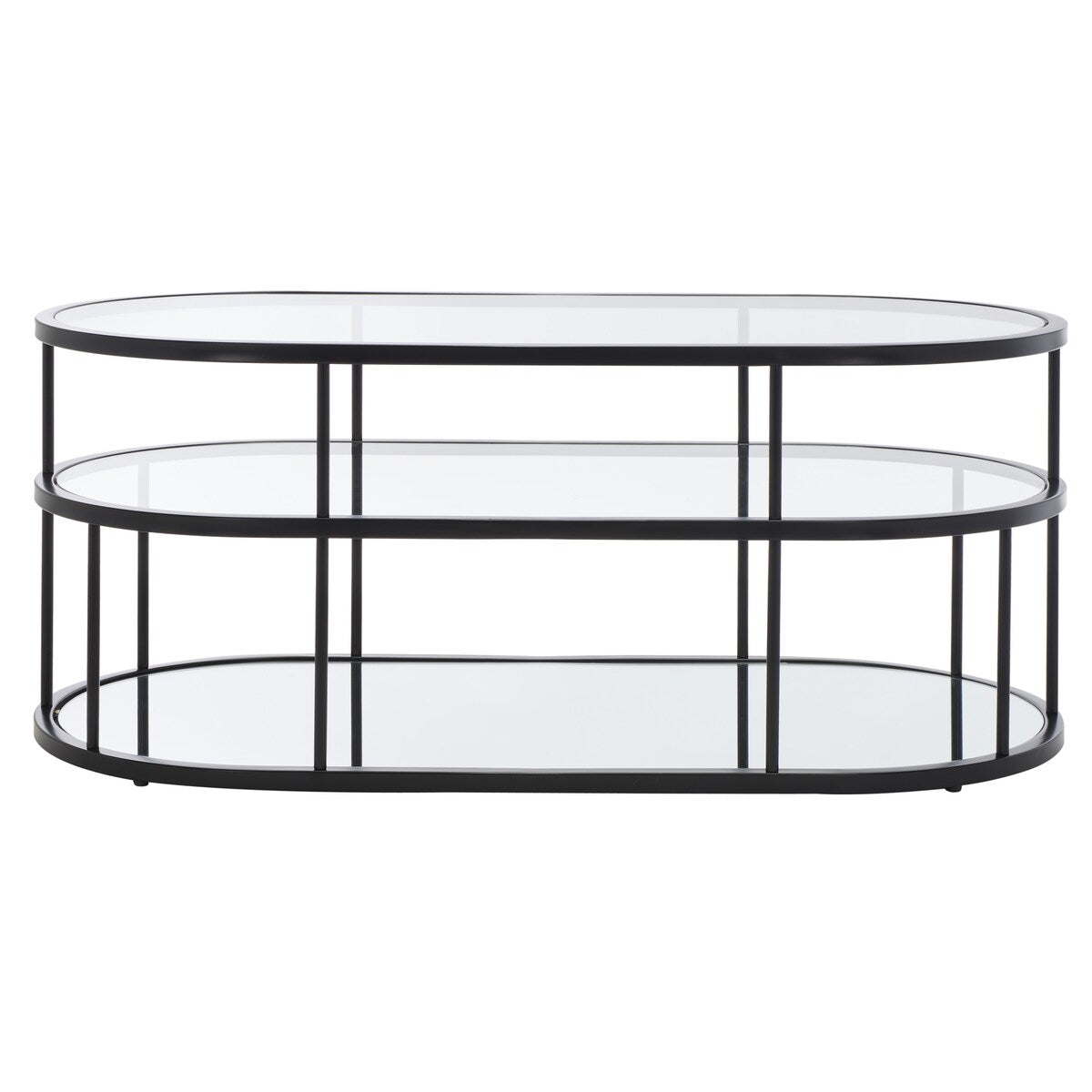 SAFAVIEH Frederica 3 Shelf Coffee Table - 42" L x 21" D x 17" H - 42Wx21Dx17H