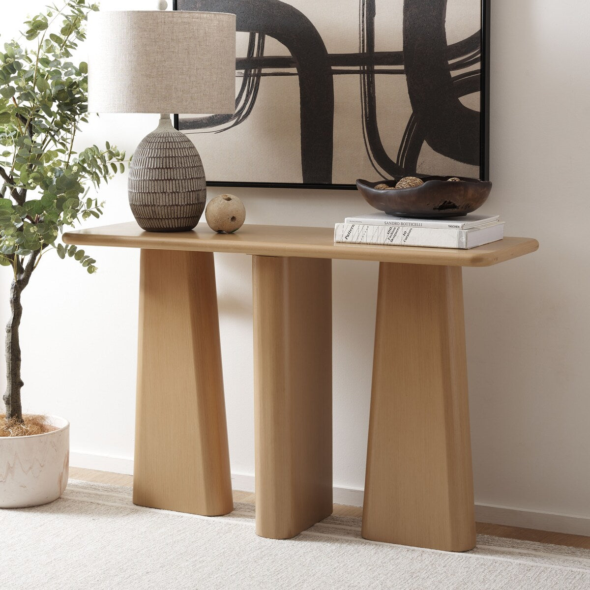 SAFAVIEH Fritzi 3-Leg Console Table - 47.3 In. W x 15.8 In. D x 30 In. H - 47Wx16Dx30H