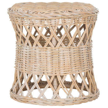 SAFAVIEH Gaia Natural Rattan Round Table - 19.6" x 19.6" x 19.6" - 20Wx20Dx20H