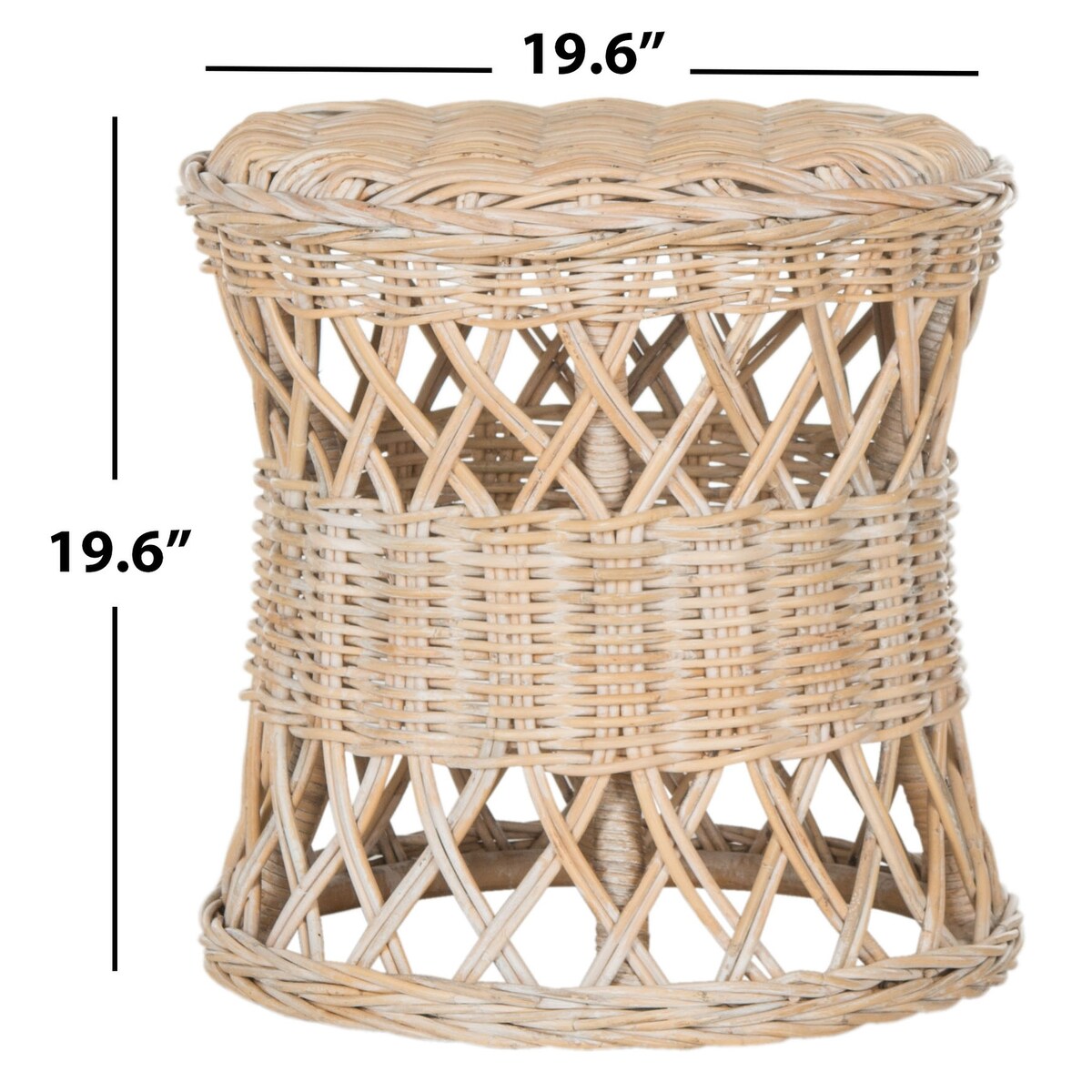 SAFAVIEH Gaia Natural Rattan Round Table - 19.6" x 19.6" x 19.6" - 20Wx20Dx20H