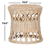 SAFAVIEH Gaia Natural Rattan Round Table - 19.6" x 19.6" x 19.6" - 20Wx20Dx20H