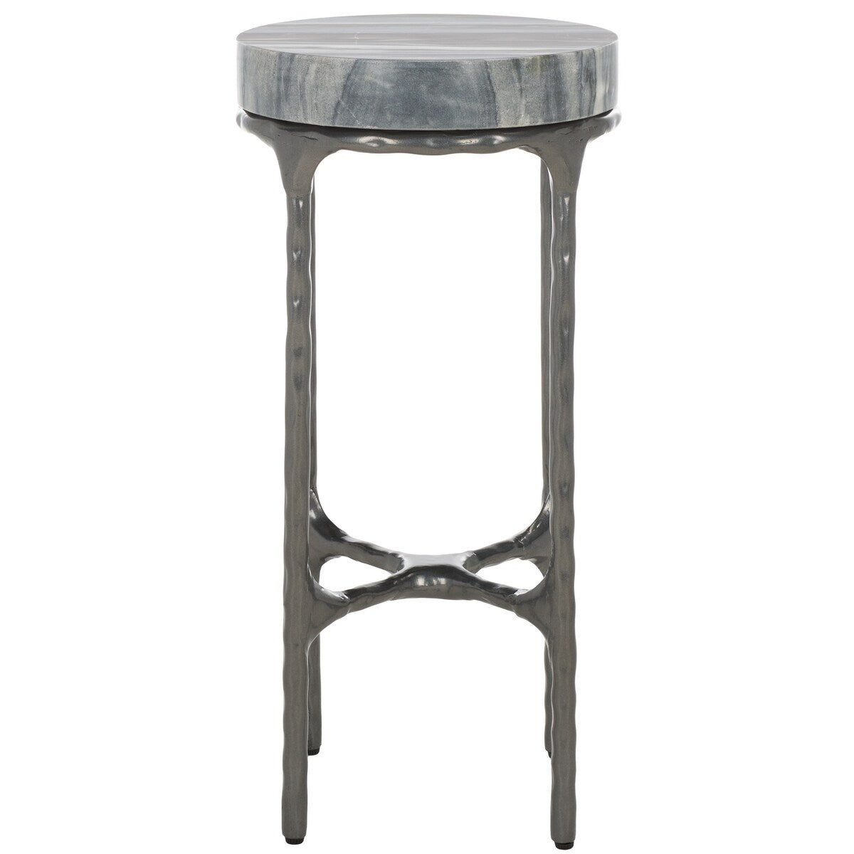 SAFAVIEH Gali Hammered Round Top Side Table (Fully Assembled) - 12.3 In. W x 12.3 In. D x 25.3 In. H - 12Wx12Dx25H